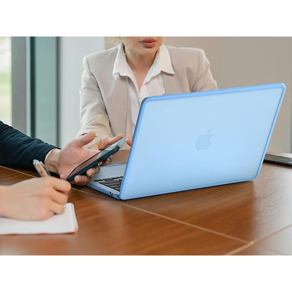 BlueSwan Anti-Cracking MacBook Air K�l�f� (13.6 �n�)-Frosted Sky Blue
