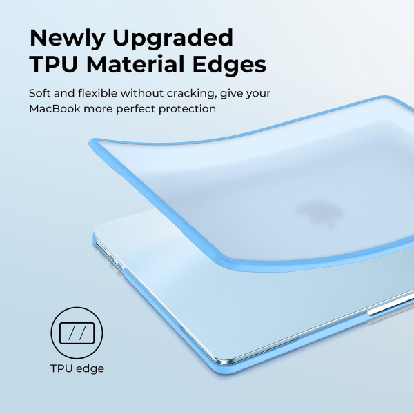 BlueSwan Anti-Cracking MacBook Air K�l�f� (13.6 �n�)-Frosted Sky Blue