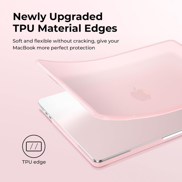 BlueSwan Anti-Cracking MacBook Air K�l�f� (13.6 �n�)-Frosted Pink
