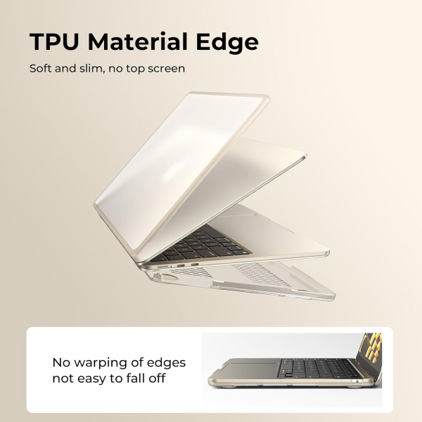 BlueSwan Anti-Cracking MacBook Air K�l�f� (13.6 �n�)-Frosted Straight