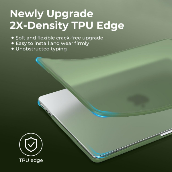 BlueSwan Anti-Cracking MacBook Air K�l�f� (13.6 �n�)-Frosted Green