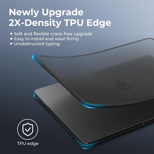 BlueSwan Anti-Cracking MacBook Air K�l�f� (13.6 �n�)-Frosted Black