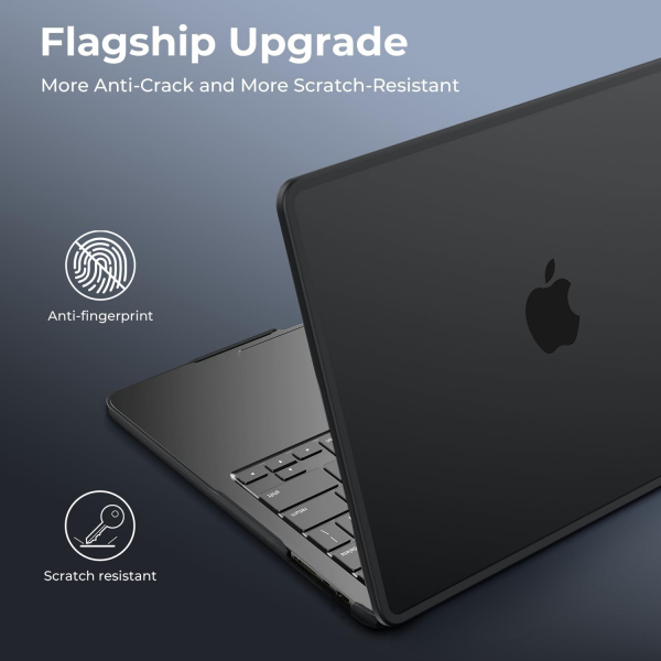 BlueSwan Anti-Cracking MacBook Air K�l�f� (13.6 �n�)-Frosted Black