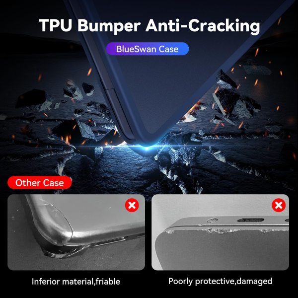 BlueSwan Anti-Cracking MacBook Air K�l�f� (13.6 �n�)-Frosted Midnight