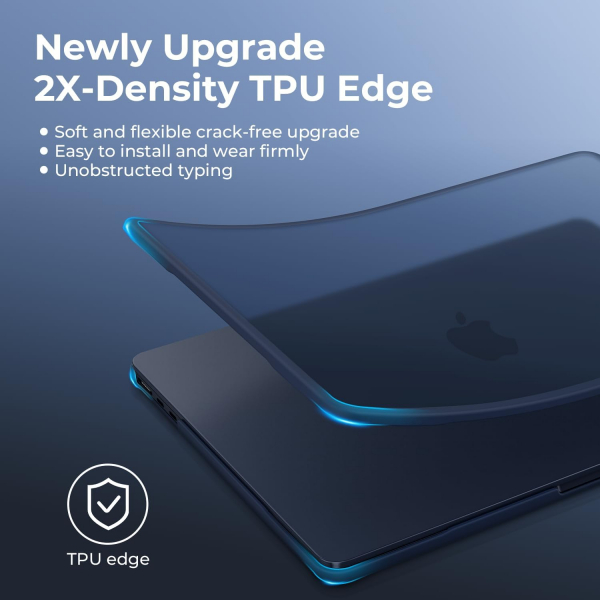 BlueSwan Anti-Cracking MacBook Air K�l�f� (13.6 �n�)-Frosted Midnight