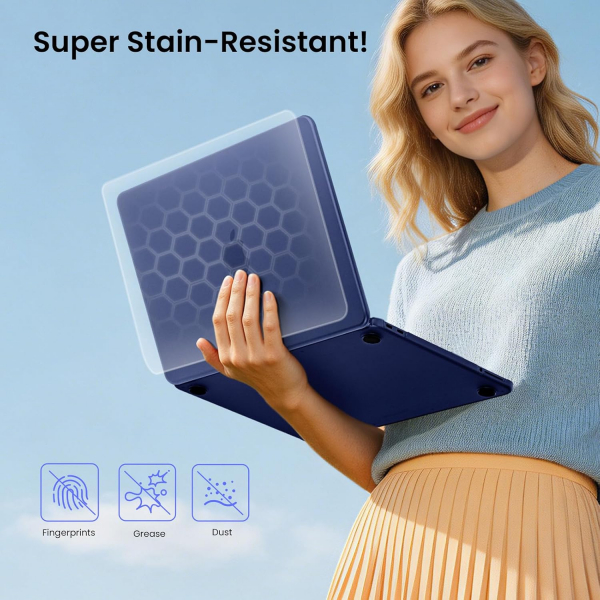 BlueSwan Kaymaz Y�zey MacBook Neo Laptop K�l�f�-Indigo Clear