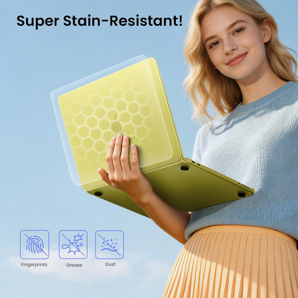 BlueSwan Kaymaz Y�zey MacBook Neo Laptop K�l�f�-Citrus Clear