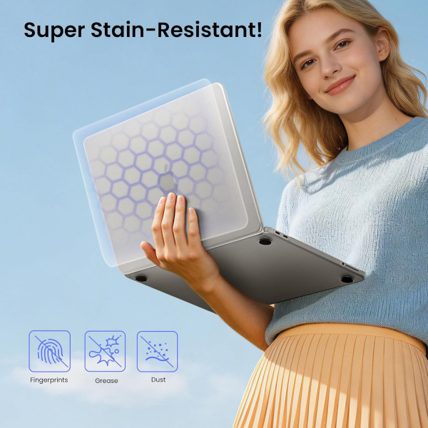BlueSwan Kaymaz Y�zey MacBook Neo Laptop K�l�f�-Matte Clear