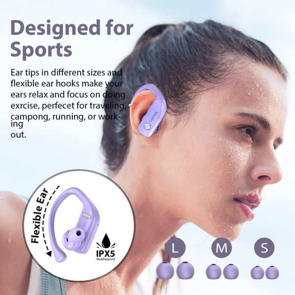 Bmani Bluetooth Kancal Kulak i Kulaklk-Purple