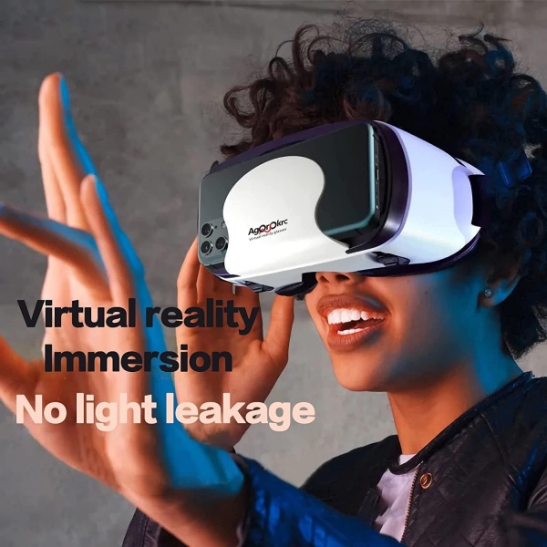 Misisi Denetleyicili VR 3D Sanal Gereklik Gzl-White