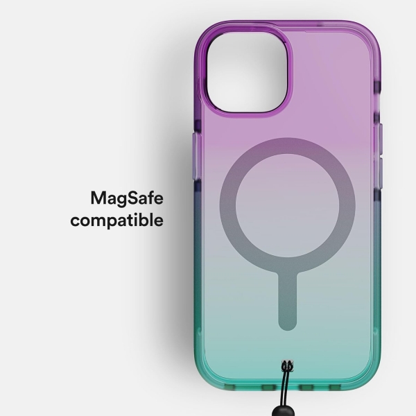 BodyGuardz Ace Pro Serisi Apple iPhone 15 MagSafe Uyumlu Klf (MIL-STD-810G)-Purple Blue