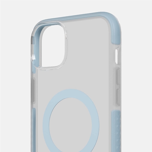 BodyGuardz Ace Pro Serisi iPhone 14 Plus MagSafe Uyumlu Klf -Clear Blue