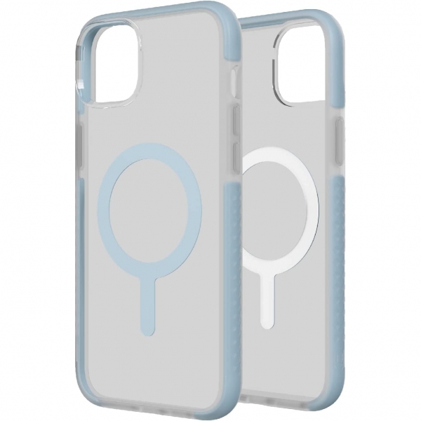 BodyGuardz Ace Pro Serisi iPhone 14 Plus MagSafe Uyumlu Klf -Clear Blue