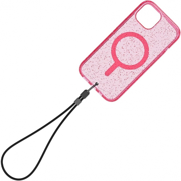 BodyGuardz Carve Serisi Apple iPhone 15 effaf Klf-Pink Glitter