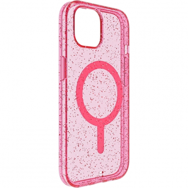 BodyGuardz Carve Serisi Apple iPhone 15 effaf Klf-Pink Glitter