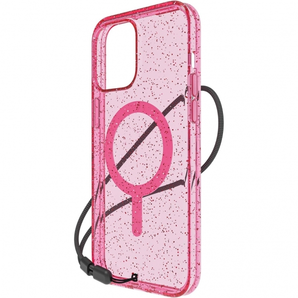 BodyGuardz Carve Serisi Apple iPhone 15 Pro Max effaf Klf-Pink Glitter