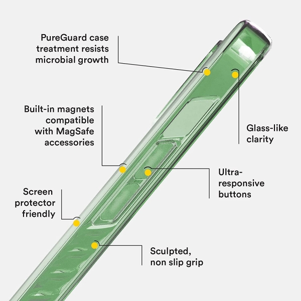 BodyGuardz Carve Serisi iPhone 14 Plus effaf Klf-Cucumber