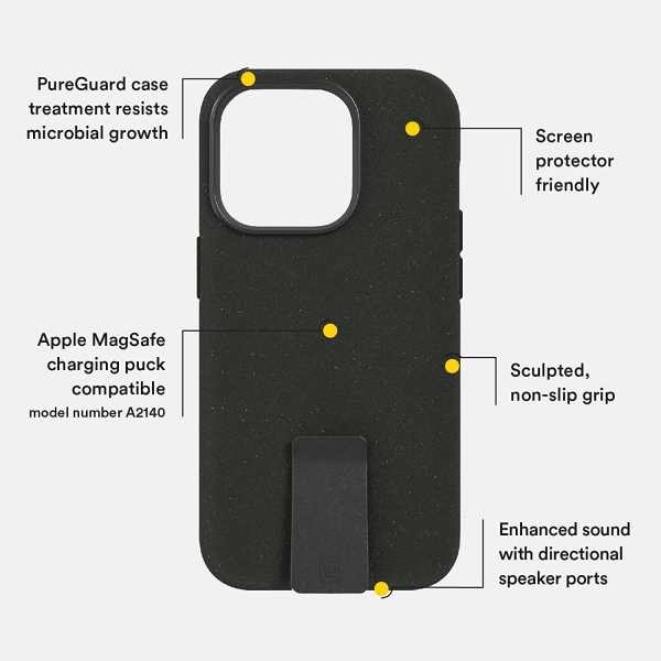 BodyGuardz Motus Serisi iPhone 14 Pro Max Darbeye Dayankl Klf-Cast Iron
