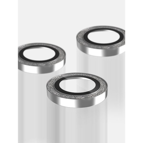 BodyGuardz iPhone 17 Pro Max Kamera Lens Koruyucu-Silver Glitter