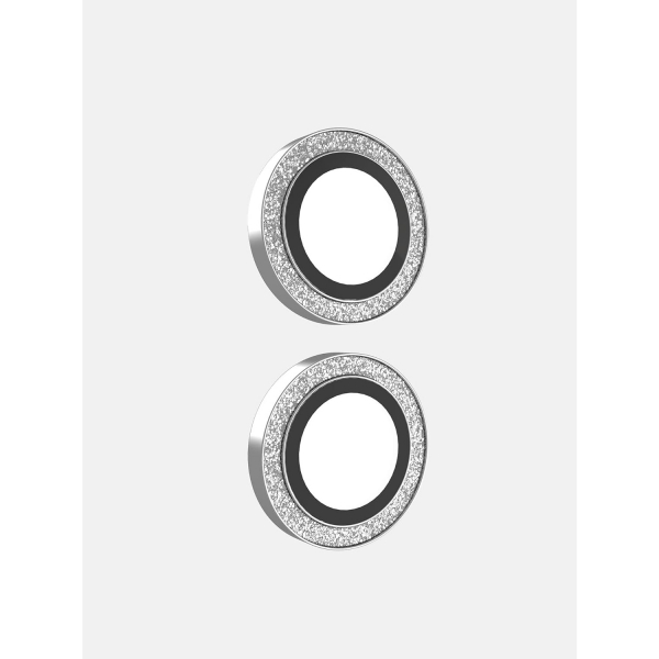 BodyGuardz iPhone 17 Kamera Lens Koruyucu-Silver Glitter