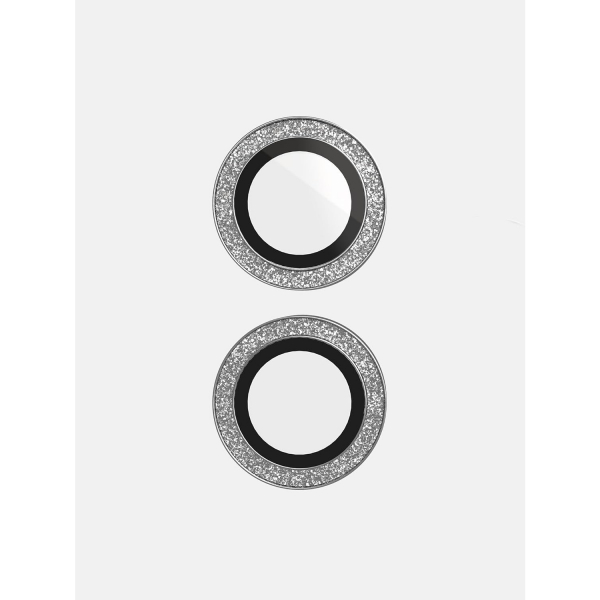 BodyGuardz iPhone 17 Kamera Lens Koruyucu-Silver Glitter