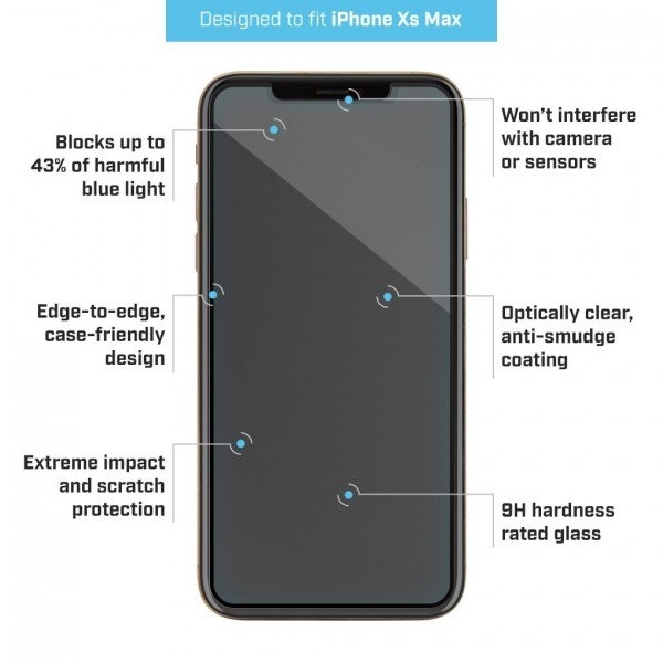 BodyGuardz iPhone XS Max Pure 2 EyeGuard Cam Ekran Koruyucu
