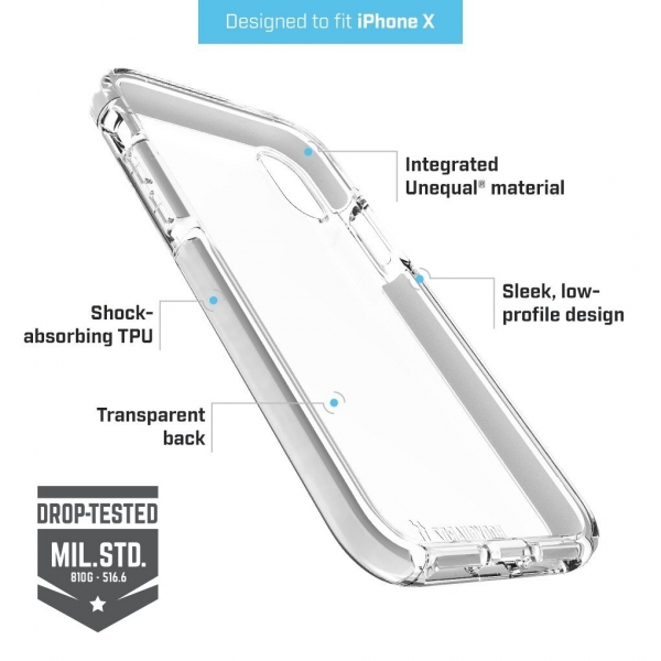 BodyGuardz iPhone X Ace Pro Klf-Clear Gray  