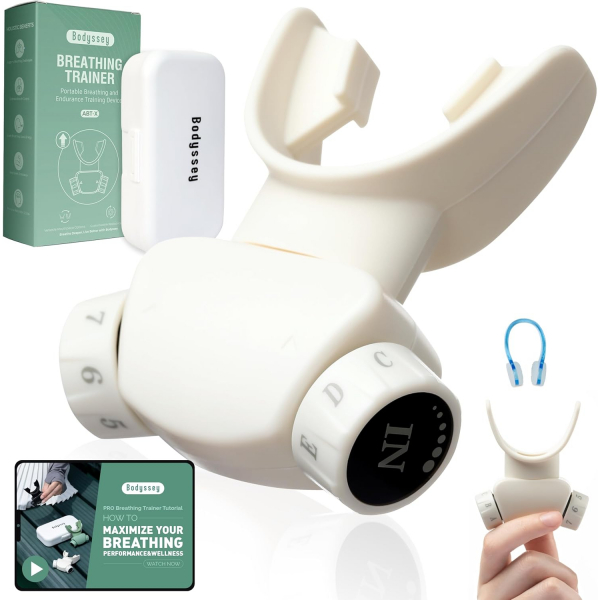 Bodyssey Premium Silikon Ak�ll� Nefes Egzersiz Cihaz�-White