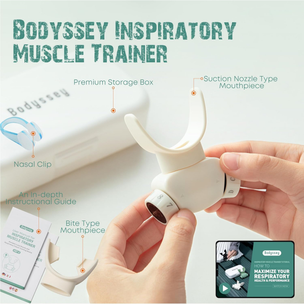 Bodyssey Premium Silikon Ak�ll� Nefes Egzersiz Cihaz�-White