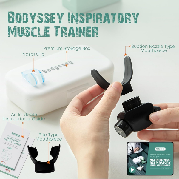 Bodyssey Premium Silikon Ak�ll� Nefes Egzersiz Cihaz�-Black