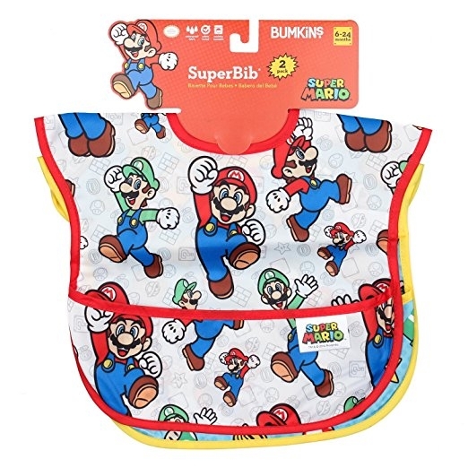 Bumkins Baby Su Geirmez Mama nl (2 Adet/6-24 Ay)-Mario Classic