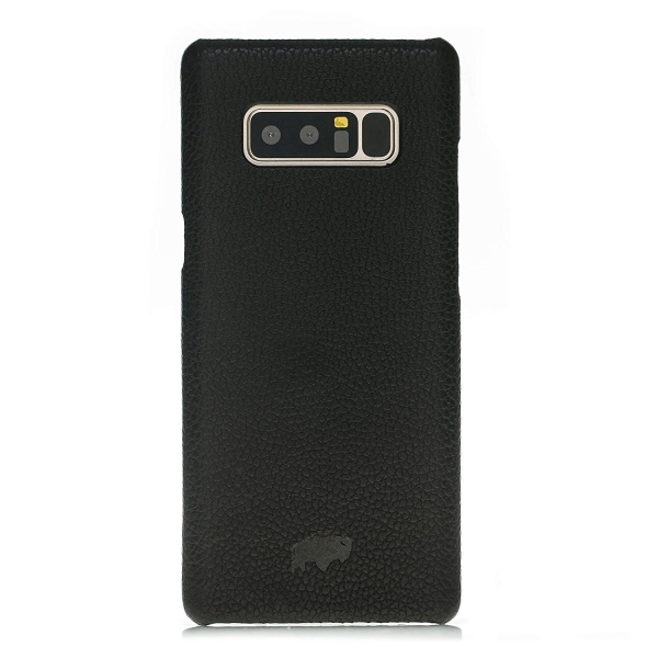 Burkley Case Galaxy Note 8 Luxury Deri Klf-Pebble Black