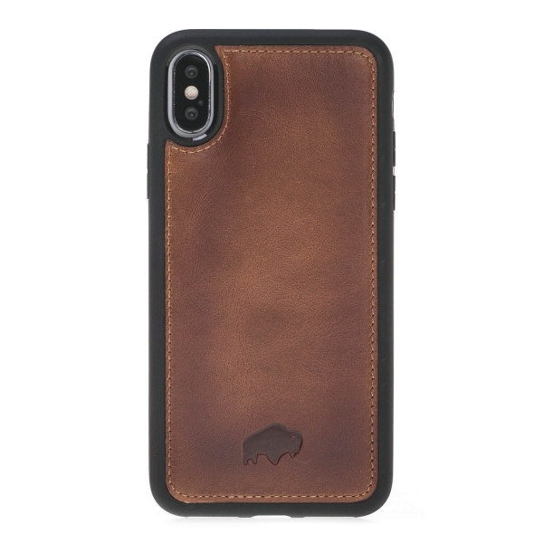 Burkley Case iPhone X Snap-On Deri Klf-Burnished Tan  