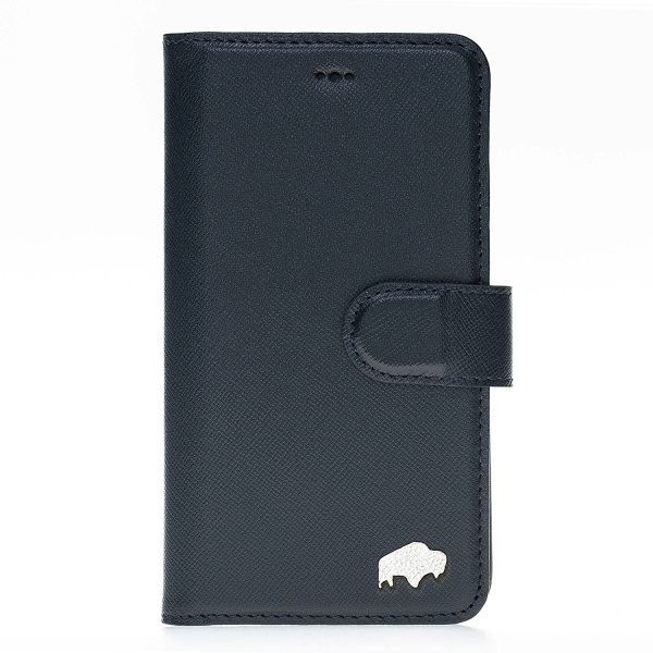 Burkley Case iPhone X Deri C�zdan K�l�f-Saffiano Navy Blue