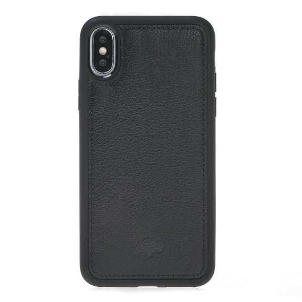 Burkley Case iPhone X Deri C�zdan K�l�f-Pebble Black