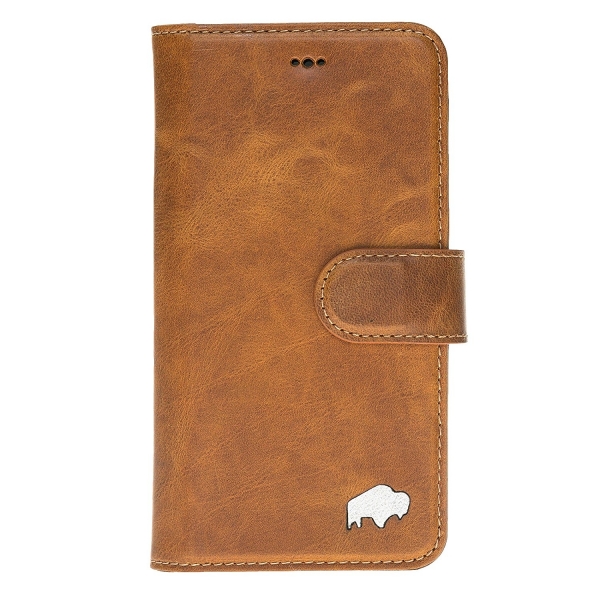 Burkley Case iPhone X Deri C�zdan K�l�f-Antique Golden Brown