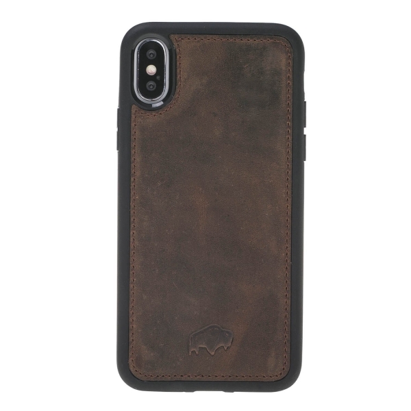 Burkley Case iPhone X Deri C�zdan K�l�f-Antique Coffee
