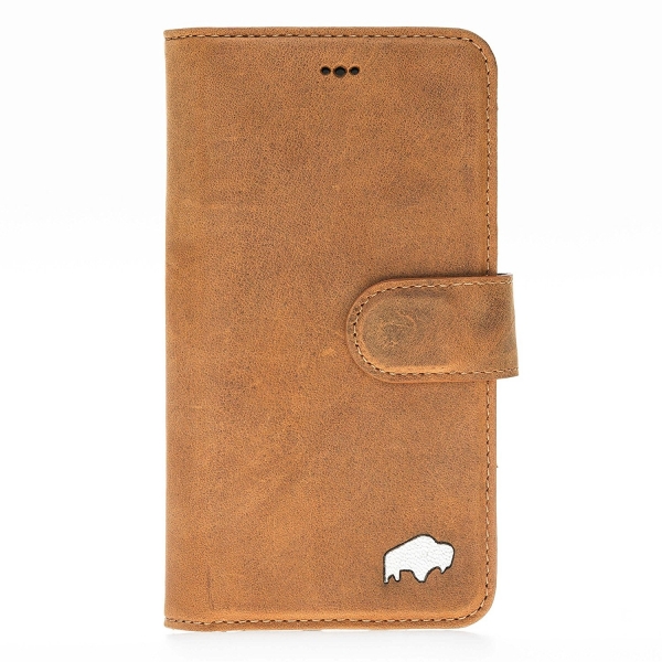 Burkley Case iPhone X Deri C�zdan K�l�f-Antique Camel