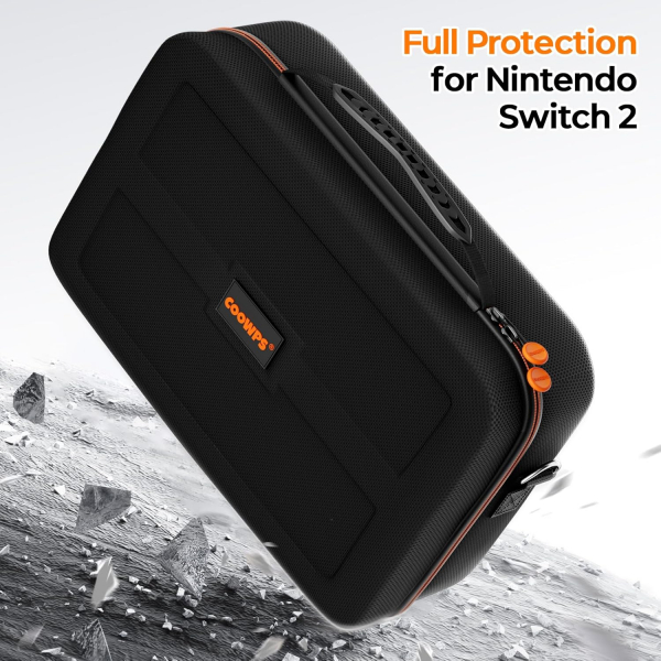 COOWPS Nintendo Switch 2 Sert Kabuklu anta-Black 
