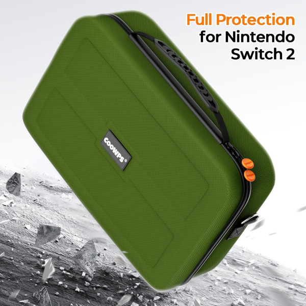 COOWPS Nintendo Switch 2 Sert Kabuklu anta-Green