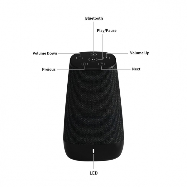 COWIN DiDa Portatif Bluetooth Hoparlr-Black