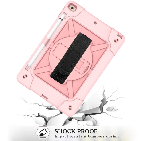 CWNOTBHY iPad 360 Derece Dnebilen Klf (10.2 in)(7. Nesil)-Pink