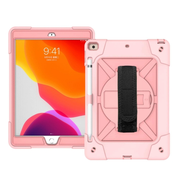 CWNOTBHY iPad 360 Derece Dnebilen Klf (10.2 in)(7. Nesil)-Pink