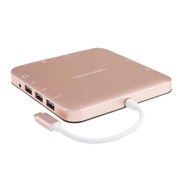 CableCreation Thunderbolt 3 Uyumlu Type C Adaptr (Pembe Altn)