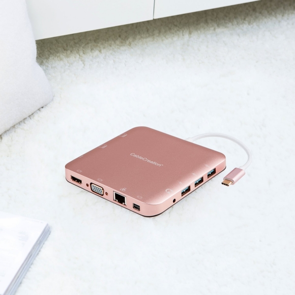 CableCreation Thunderbolt 3 Uyumlu Type C Adaptr (Pembe Altn)