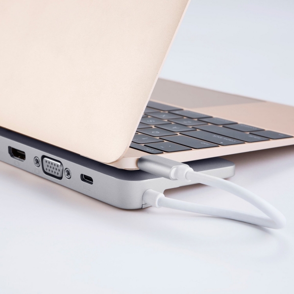 CableCreation MacBook USB-C Type C 4K Adaptr (12 in/Pembe Altn)