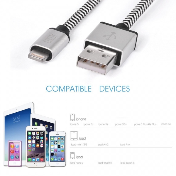 Cacoy Lightning to USB Kablo (3M)-Gray
