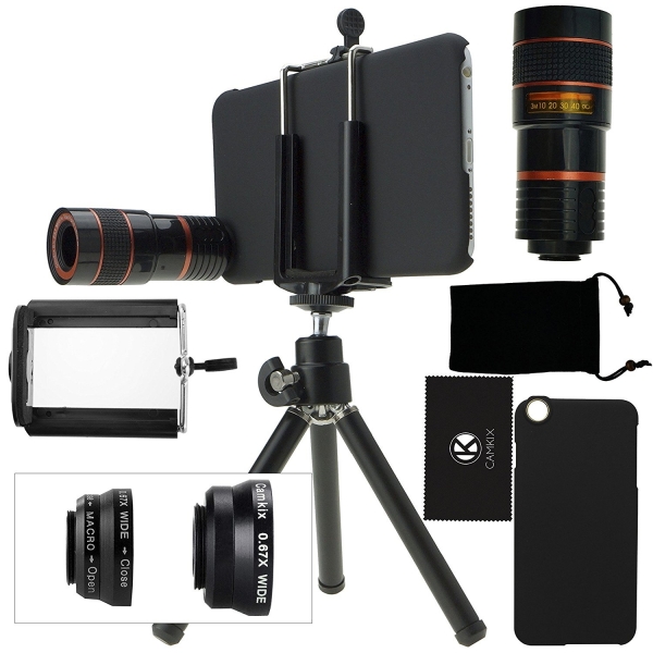 CamKix Apple iPhone 6 Plus / 6S Plus Kamera Lens Seti-Black