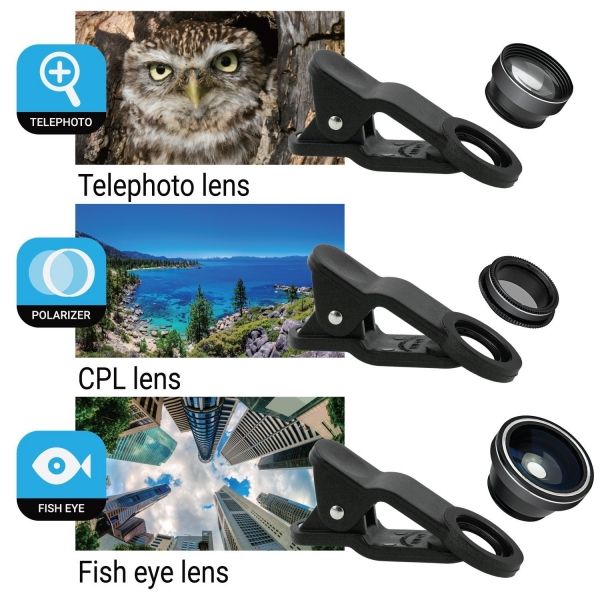 CamKix Deluxe Evrensel 5'i 1 Arada Kamera Lens Seti
