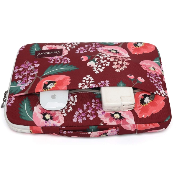 Canvaslove Laptop antas (13 in)-Wine Red Flower